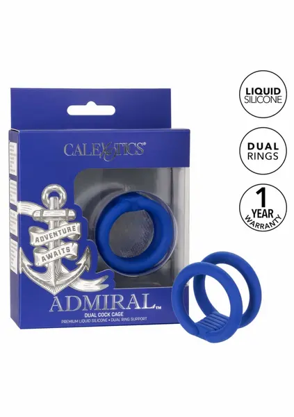 Admiral Dual Cock Cage Silicone Performance Support Ring 3.25 cm