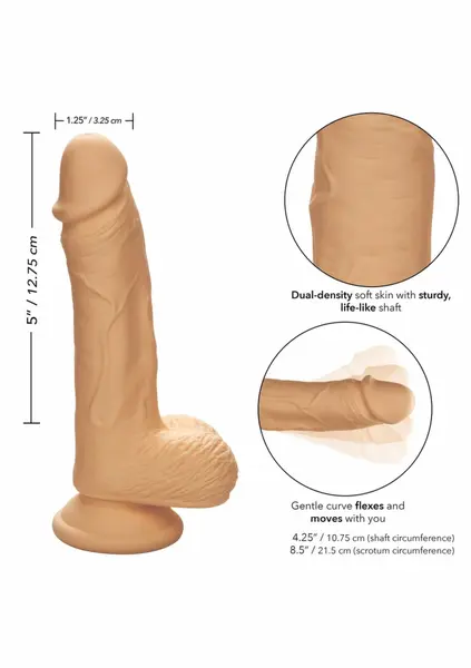 CalExotics Dual Density Silicone Stud 5” - Flexible Suction Cup Model