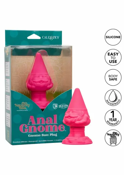 Naughty Bits Anal Gnome Silicone Plug, Unique Shape, 2” Diameter