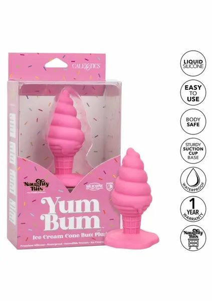 Naughty Bits Yum Bum Ice Cone Silicone Plug with Suction Base 10 cm