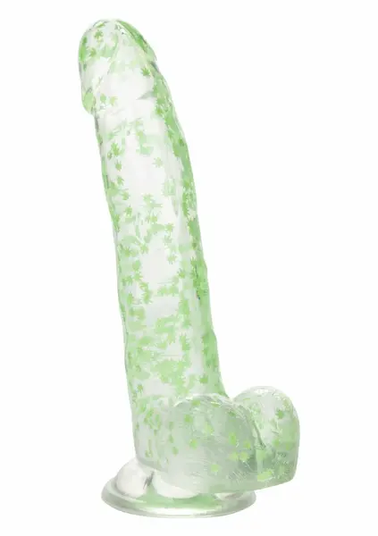 Naughty Bits I Leaf Glow-in-the-Dark Dong 20 cm Suction Cup Green
