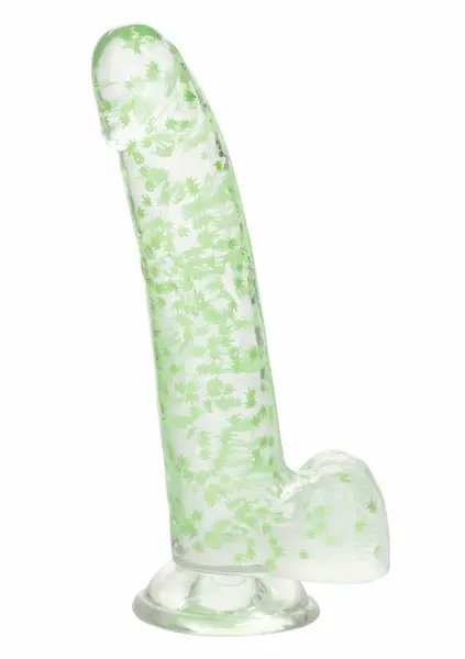 Naughty Bits I Leaf Glow-in-the-Dark Dong 20 cm Suction Cup Green
