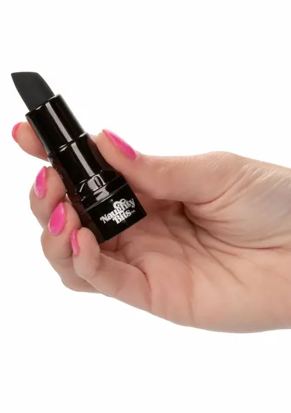 Naughty Bits Evil Bitch Lipstick Vibrator Black Compact 10-Function