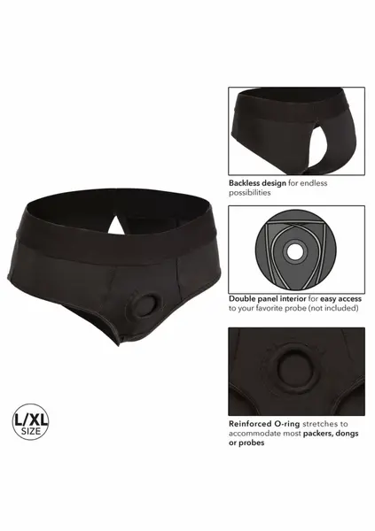 CalExotics Her Royal Harness Backless Brief 2XL/3XL - Supportive Intimate System