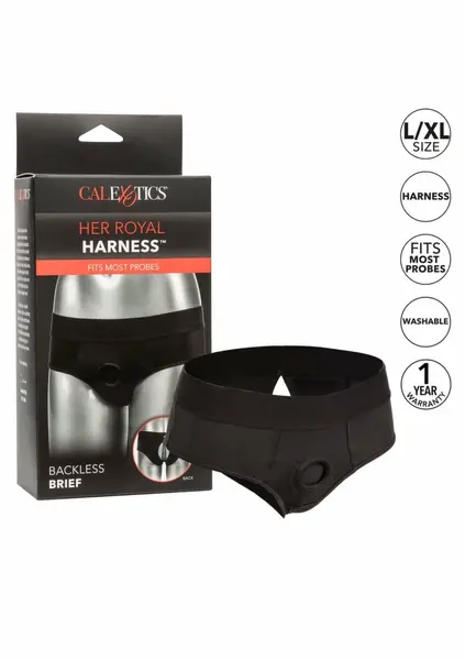CalExotics Her Royal Harness Backless Brief L/XL - Comfortable Support System