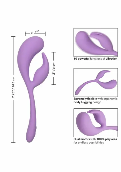 CalExotics Elle Liquid Silicone Dual Flicker Flexible Vibrating Device