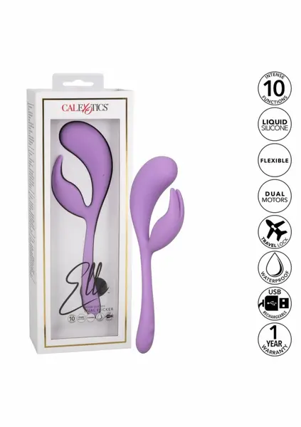 CalExotics Elle Liquid Silicone Dual Flicker Flexible Vibrating Device