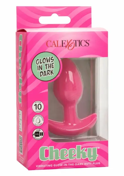 Cheeky Cheeky Glow Vibrating Plug S Glow-in-the-Dark Silicone, USB, IPX7