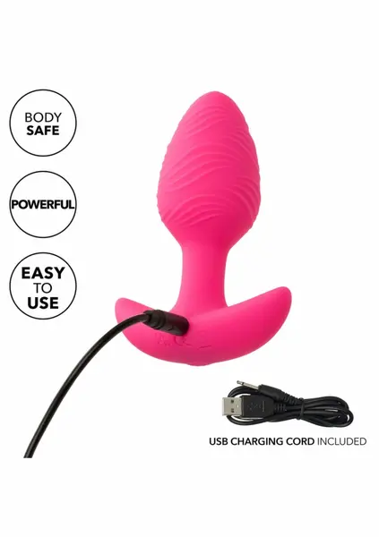 Cheeky Cheeky Glow Vibrating Plug S Glow-in-the-Dark Silicone, USB, IPX7