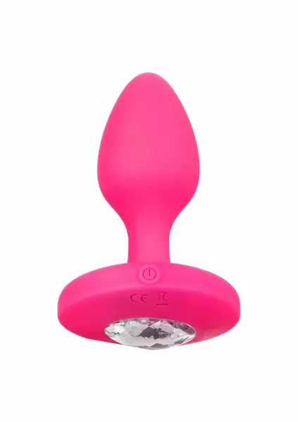 CalExotics Cheeky Gem Vibrating Probe Medium - Silicone, 10 Modes, Black