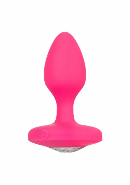CalExotics Cheeky Gem Vibrating Probe Medium - Silicone, 10 Modes, Black