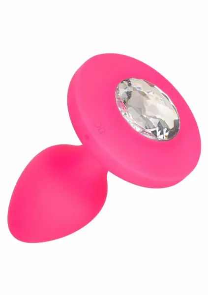 CalExotics Cheeky Gem Vibrating Probe Medium - Silicone, 10 Modes, Black