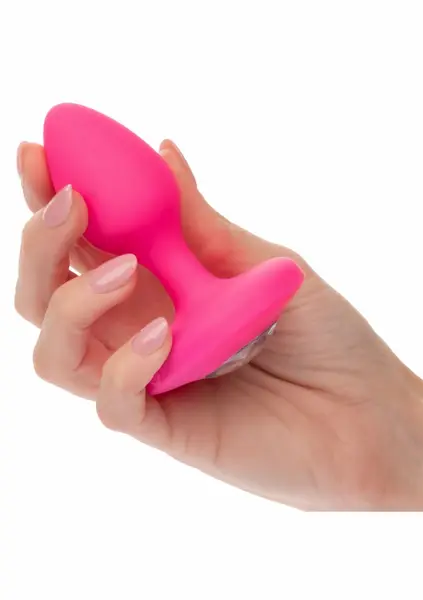 CalExotics Cheeky Gem Vibrating Probe Medium - Silicone, 10 Modes, Black