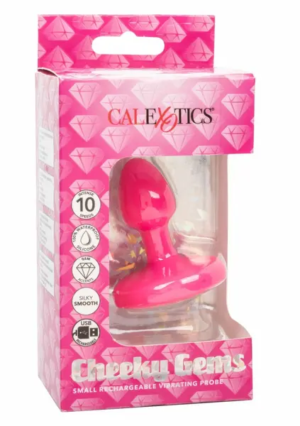 Cheeky Gem Vibrating Probe Small - Compact Silicone Model with Gem Base