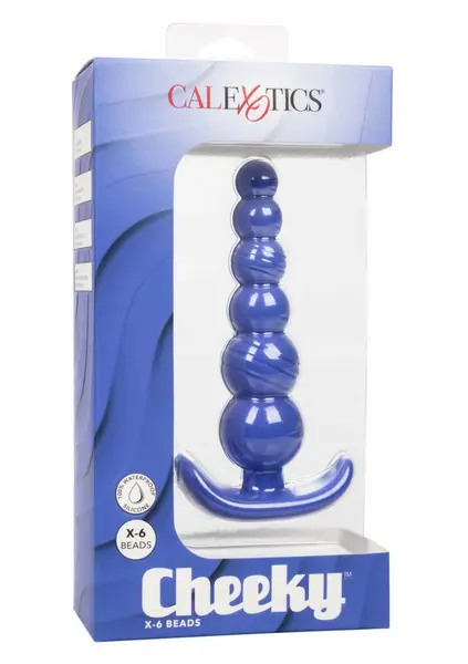 Cheeky X-6 Beads Flexible Silicone Intimate Bead Probe Black