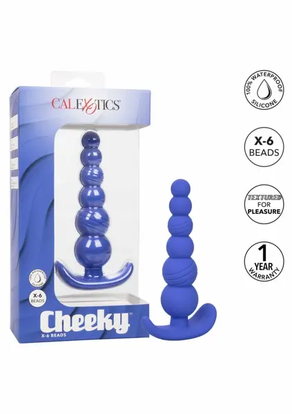 Cheeky X-6 Beads Flexible Silicone Intimate Bead Probe Black