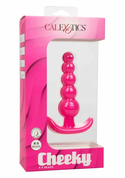 Cheeky X-5 Beads Flexible Silicone Beaded Probe with Pull Handle