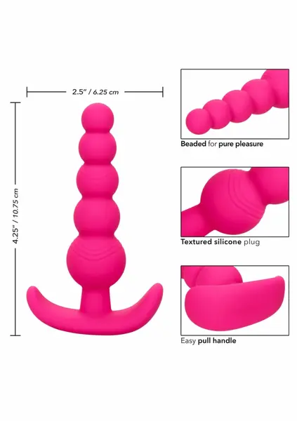 Cheeky X-5 Beads Flexible Silicone Beaded Probe with Pull Handle
