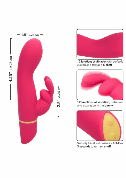 Love Bunny Vibrating G Bunny - Multi-Function Silicone Massager Pink