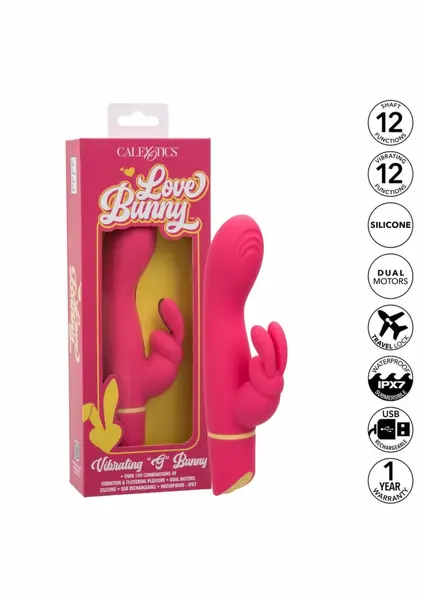 Love Bunny Vibrating G Bunny - Multi-Function Silicone Massager Pink