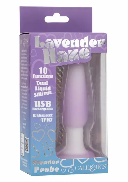 Lavender Haze Slender Probe Vibrating Intimate Device 10 Modes Purple