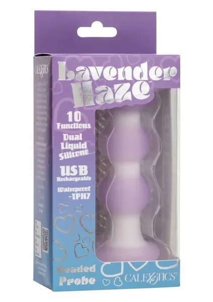 Lavender Haze Beaded Probe Intimate Massager, 10-Function, Purple