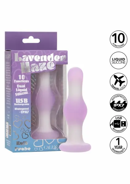 Lavender Haze Bulb Probe Silicone Intimate Massager 10-Function Violet