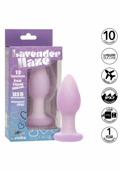 Lavender Haze Ridge Probe Vibrating Intimate Device, 10 Modes, Slim Design