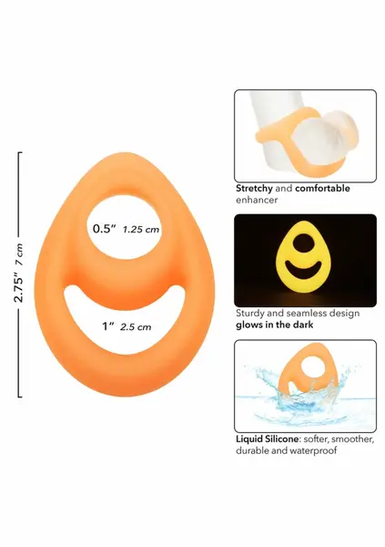 Alpha Glow-In-The-Dark Liquid Silicone Teardrop Support Ring