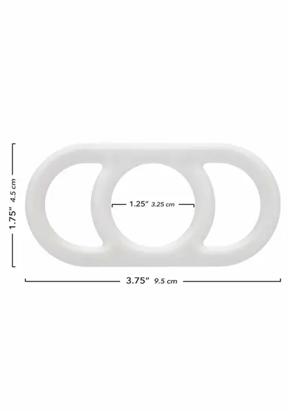 Alpha Silicone Commander Ring Liquid Silicone Flexible Black