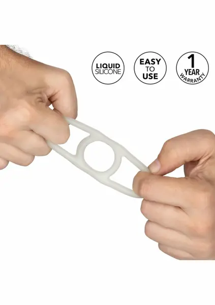 Alpha Silicone Commander Ring Liquid Silicone Flexible Black