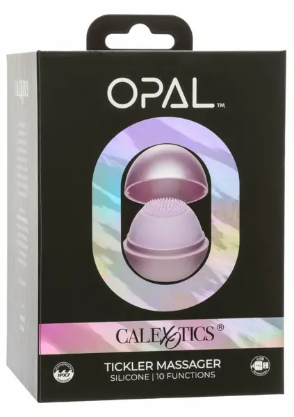 Opal Tickler Massager by CalExotics - 10-Function Silicone, Waterproof, USB