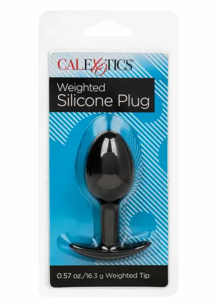CalExotics Weighted Silicone Plug 16.3g Ergonomic Intimate Trainer Black