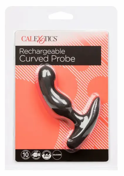 CalExotics Rechargeable Curved Probe Silicone Intimate Device Black