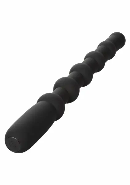 CalExotics Rechargeable X-10 Beads Flexible Silicone 10-Function Black