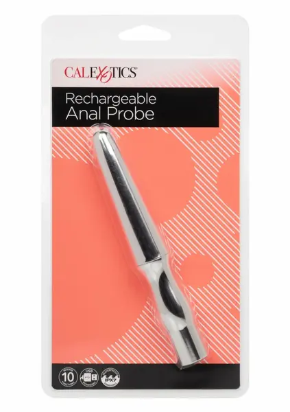 CalExotics Rechargeable Anal Probe Black - 10-Function, Waterproof, USB