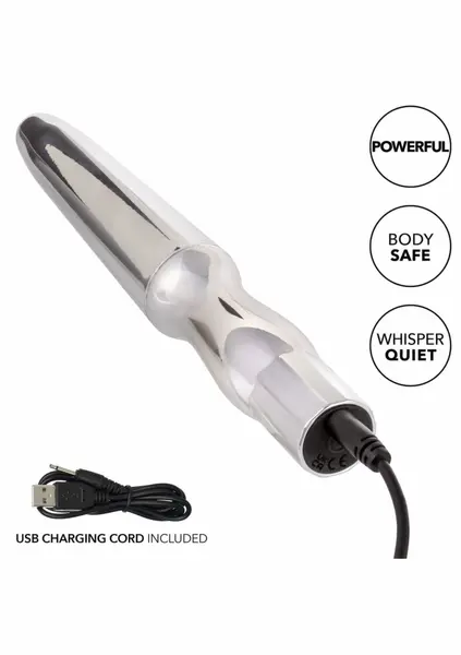CalExotics Rechargeable Anal Probe Black - 10-Function, Waterproof, USB