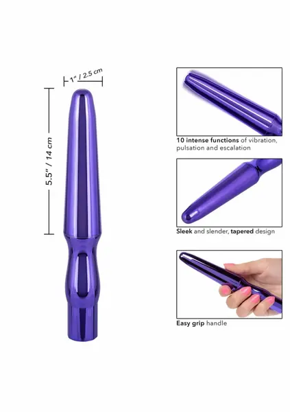 CalExotics Rechargeable Anal Probe - 10-Function, Waterproof, Black