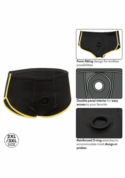 CalExotics Boundless Brief Black & Yellow Comfort Harness S/M