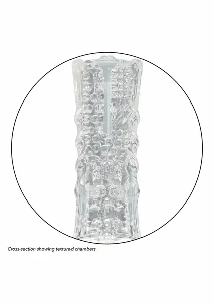 Cyclone Dual Chamber Stroker XL Transparent Multi-Texture System