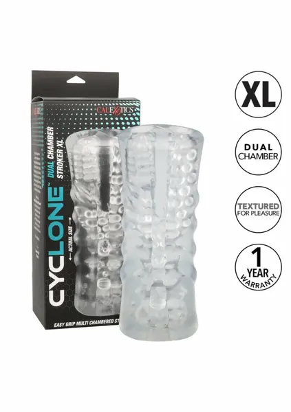 Cyclone Dual Chamber Stroker XL Transparent Multi-Texture System