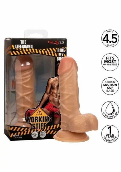 Working Stiff The Lifeguard Flexible Intimate Machine with Suction Base