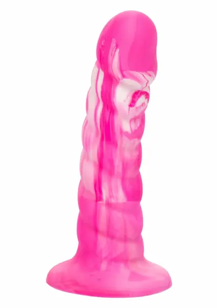 Twisted Love Twisted Ribbed Probe Liquid Silicone Flexible Black 17 cm
