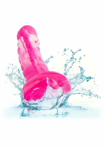 Twisted Love Twisted Ribbed Probe Liquid Silicone Flexible Black 17 cm