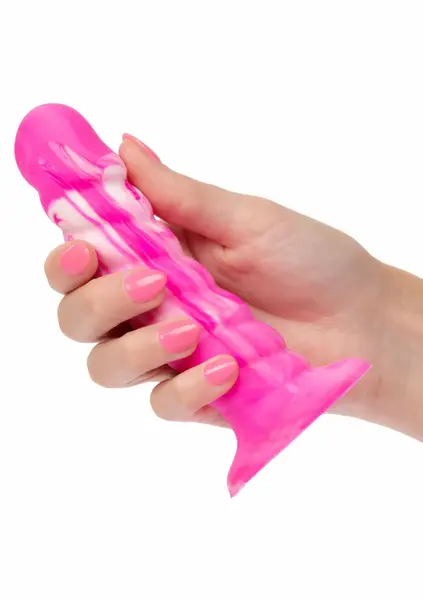 Twisted Love Twisted Ribbed Probe Liquid Silicone Flexible Black 17 cm