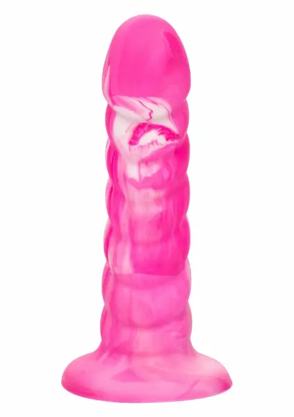 Twisted Love Twisted Ribbed Probe Liquid Silicone Flexible Black 17 cm
