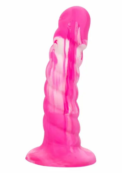 Twisted Love Twisted Ribbed Probe Liquid Silicone Flexible Black 17 cm