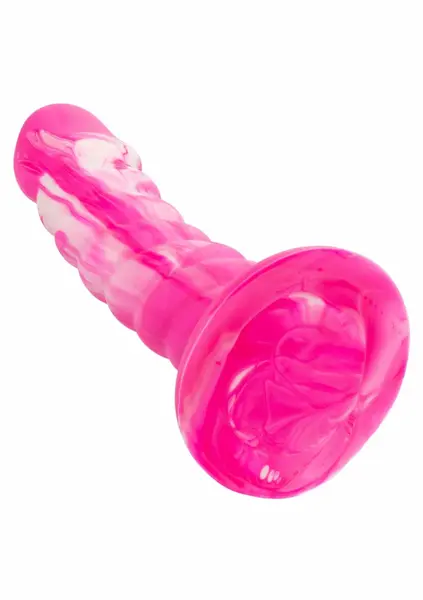 Twisted Love Twisted Ribbed Probe Liquid Silicone Flexible Black 17 cm
