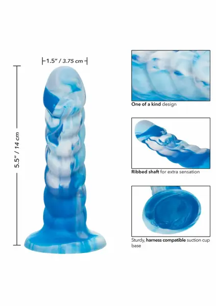 Twisted Love Twisted Ribbed Probe Silicone Curved Intimate Tool 18 cm