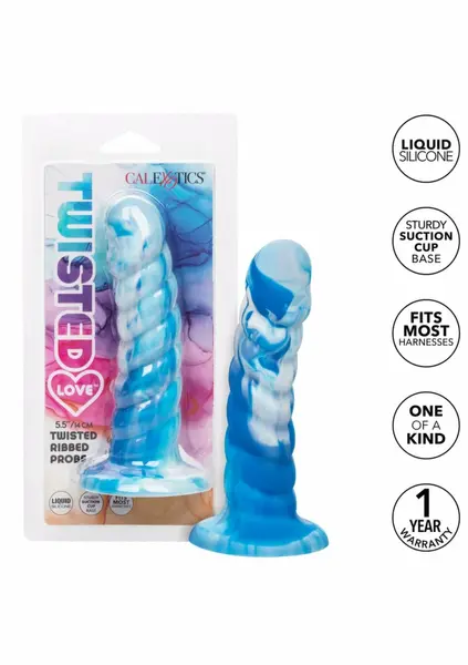 Twisted Love Twisted Ribbed Probe Silicone Curved Intimate Tool 18 cm